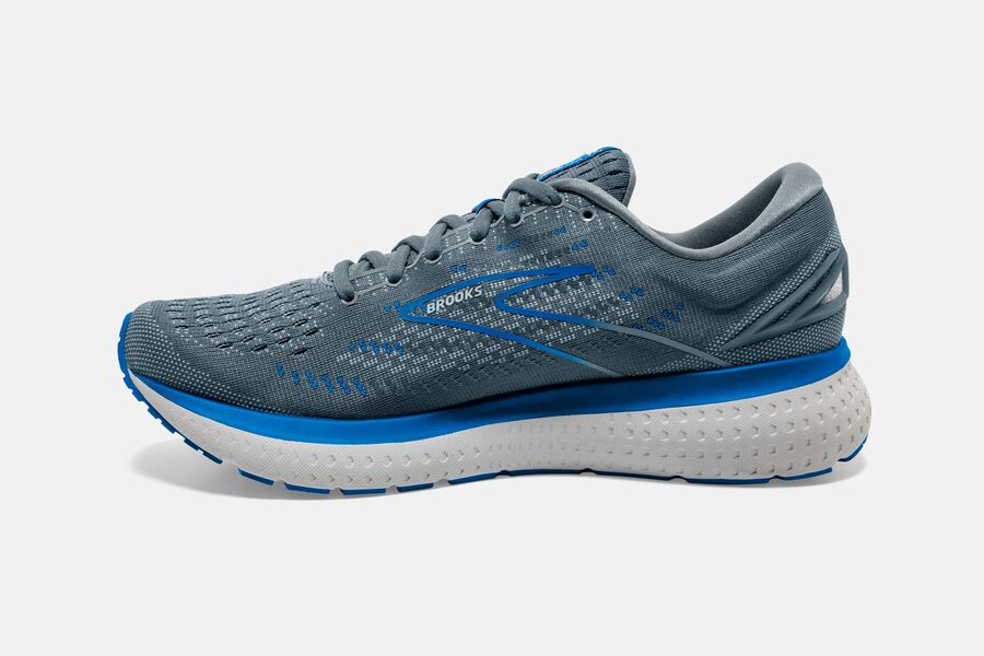 Glycerin 19 Road Brooks Running Shoes NZ Mens - Grey/Blue - QYHKZG-980